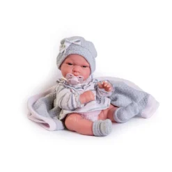 Muñecas Antonio Juan Recién Nacida Baby Toneta con Toquilla de Punto