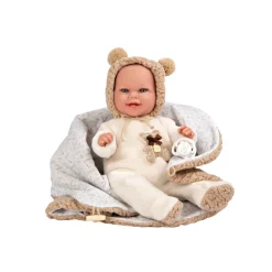 Muñecas Arias Muñeca con Peso Elegance Babyto Marrón Osito con Manta 35 cm
