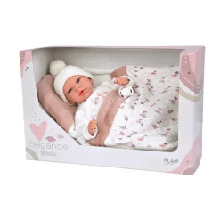 Muñecas Arias Muñeca con Peso Elegance Andie Rosa con Saquito de Dormir 40 cm