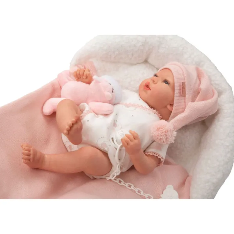 Muñecas Arias Reborn Ariel Rosa con Cojín 40 cm