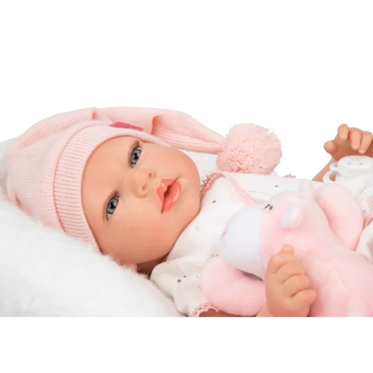 Muñecas Arias Reborn Ariel Rosa con Cojín 40 cm