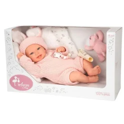 Mueñcas Arias Reborn Lucía con Cojín y Peluche 45 cm