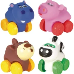 Nenittos 4 Animalitos Blanditos con Ruedas Varios Modelos