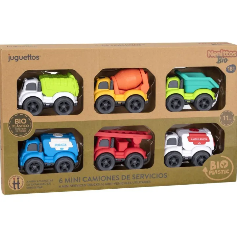 Nenittos Bio 6 Mini Camiones de Servicios