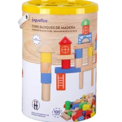 Nenittos Cubo Bloques de Madera 100 Piezas