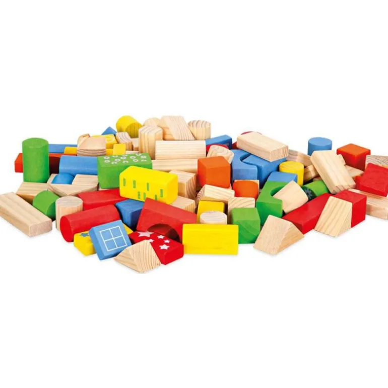 Nenittos Cubo Bloques de Madera 100 Piezas