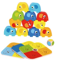 Nenittos Elefantes Apilables de Madera