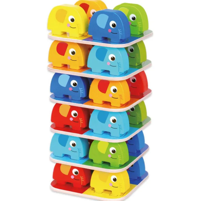 Nenittos Elefantes Apilables de Madera