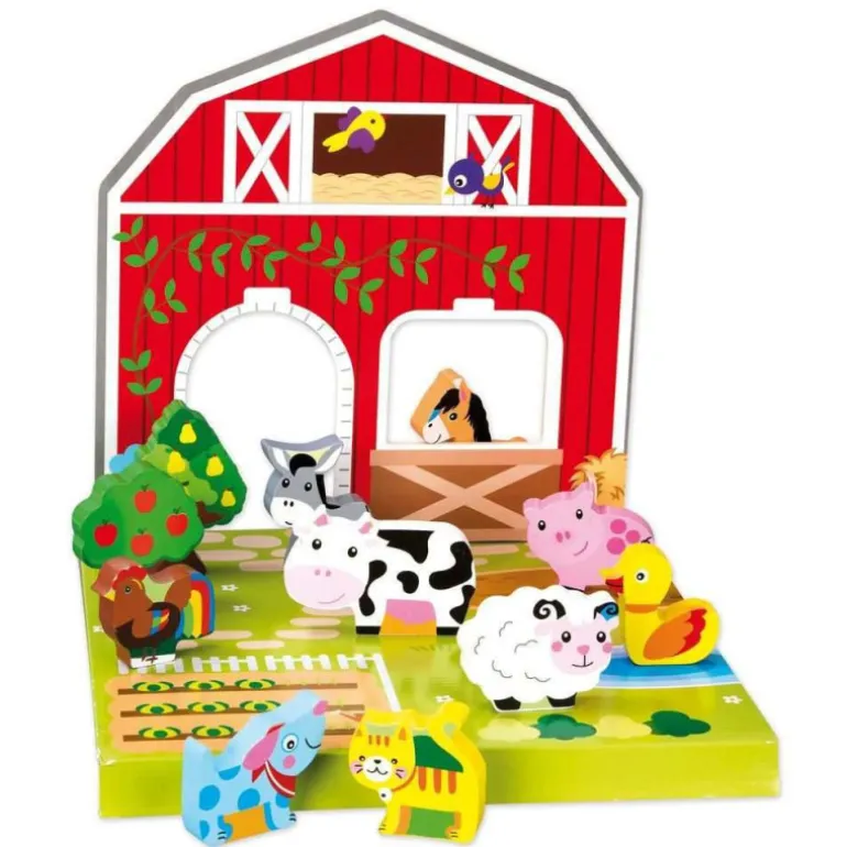 Nenittos Granja de Madera con Animalitos