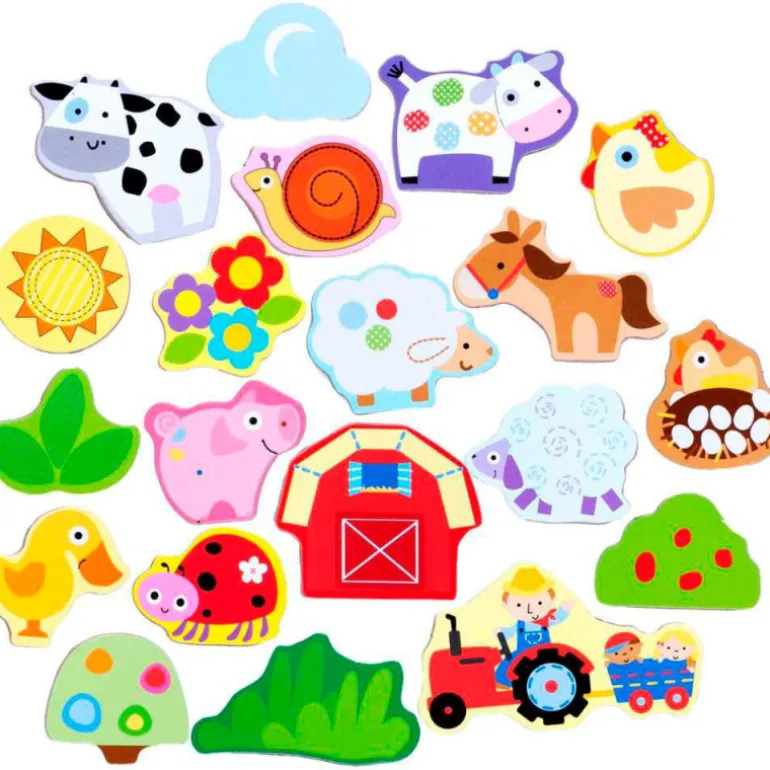 Nenittos Piezas Magnéticas de Madera 4 Varios Modelos