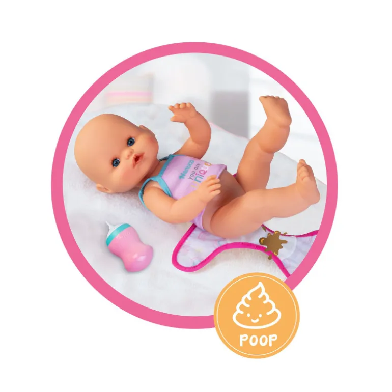 Nenuco Pop Muñeco con 2 Pañales Reutilizables y Accesorios