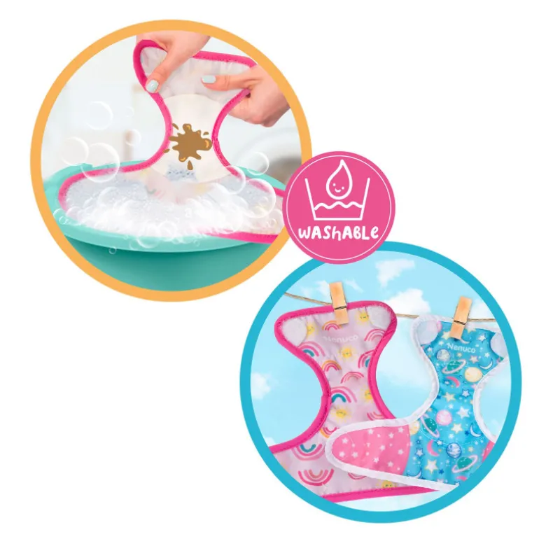 Nenuco Pop Muñeco con 2 Pañales Reutilizables y Accesorios
