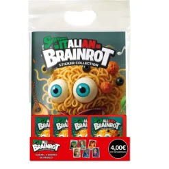 Panini Italian Brainrot Starter Pack Álbum y 4 Sobres de Cromos Varios Modelos