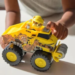 Paw Patrol Camión-Excavadora Rescue Wheels Bulldozer y Figura de Rubble