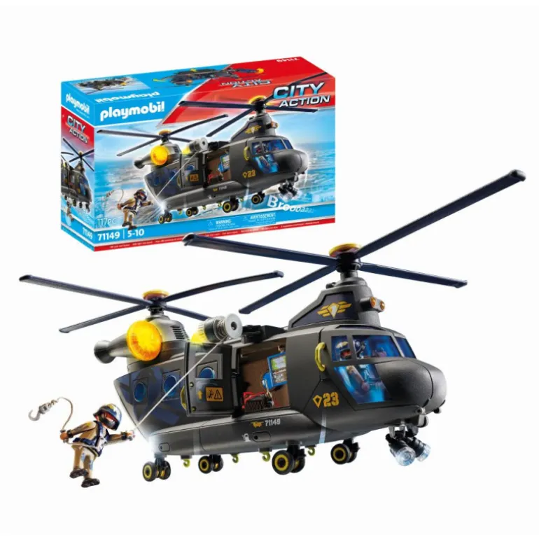 PLAYMOBIL City Action Fuerza Especiales Helicóptero Banana - 71149