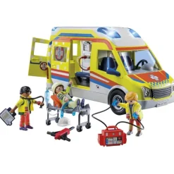 PLAYMOBIL City Life Ambulancia con Luz y Sonido - 71202