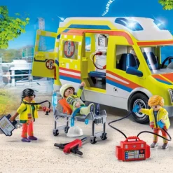 PLAYMOBIL City Life Ambulancia con Luz y Sonido - 71202