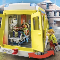 PLAYMOBIL City Life Ambulancia con Luz y Sonido - 71202