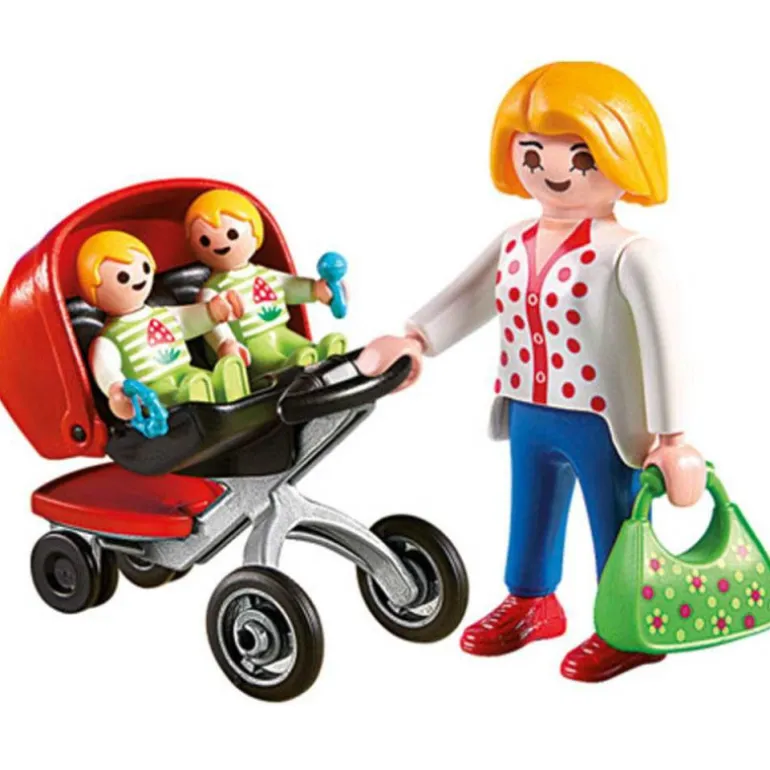 PLAYMOBIL City Life Mamá con Carrito de Gemelos - 5573