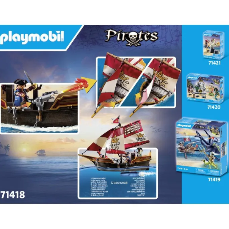 PLAYMOBIL Pirates Barco Pirata - 71418