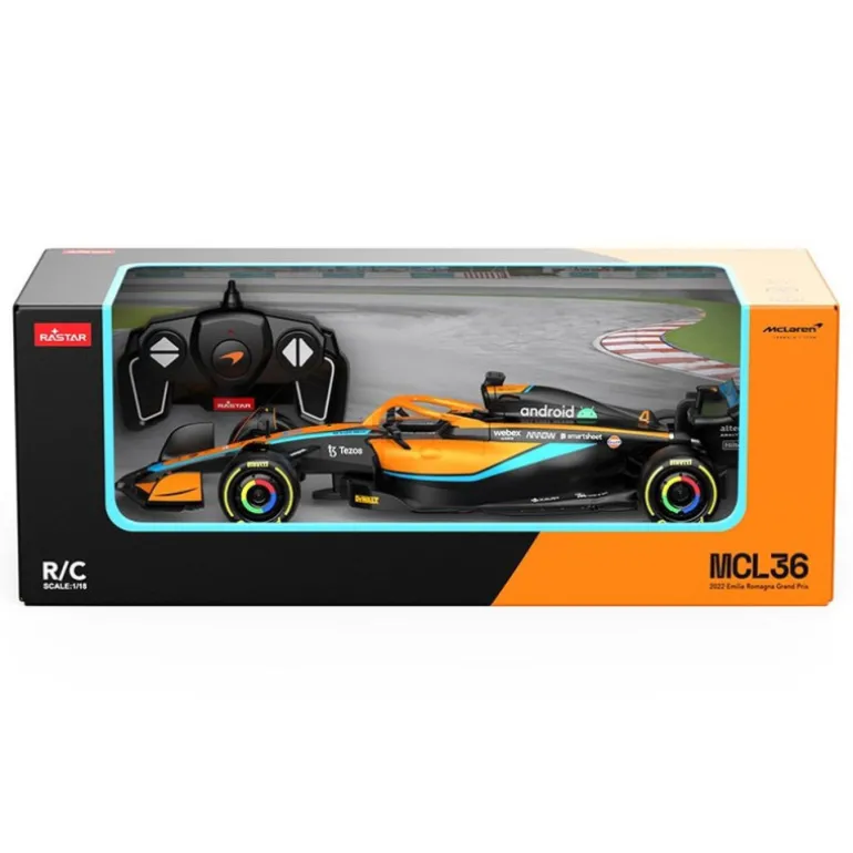Rastar Radio Control Mclaren Fórmula Team MCL36 2022 Emilia Romagna Grand Prix 1:18