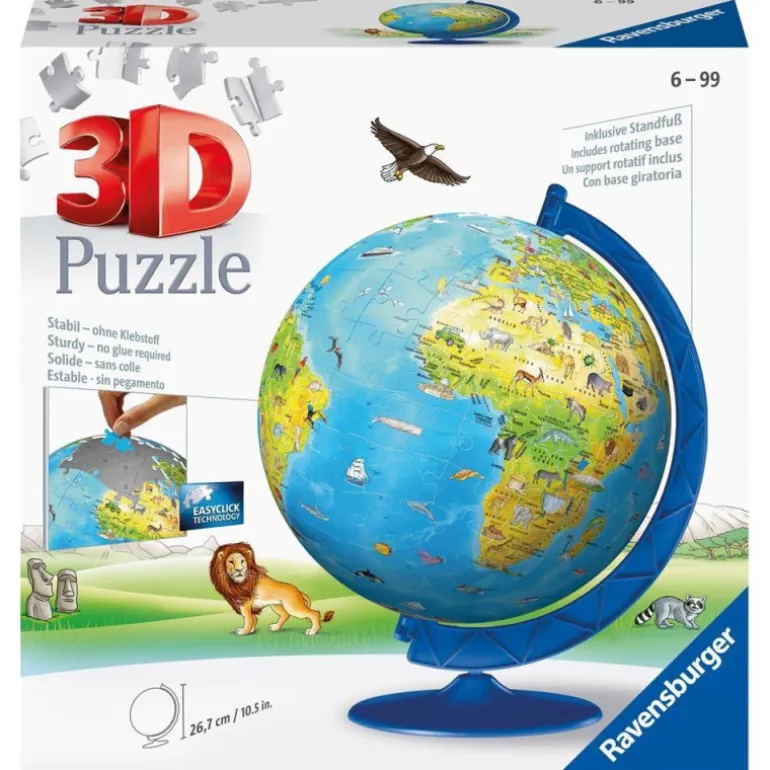 Ravensburger Puzzle 3D 180 Piezas Globo Terráqueo Nueva Edición