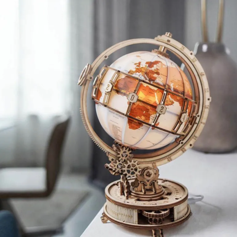 Robotime Globo Luminoso Maqueta de Madera