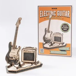 Robotime Guitarra Eléctrica con Amplificador Maqueta de Madera