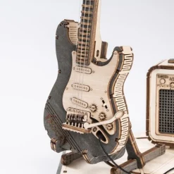 Robotime Guitarra Eléctrica con Amplificador Maqueta de Madera