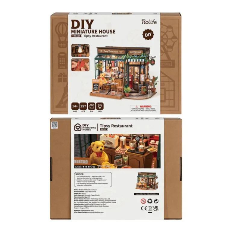 Rolife Tipsy Restaurant Maqueta de Madera