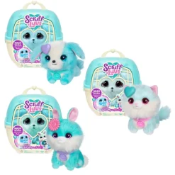 ScruffaLuvs Azul Peluche con Transportín y Accesorios Varios Modelos