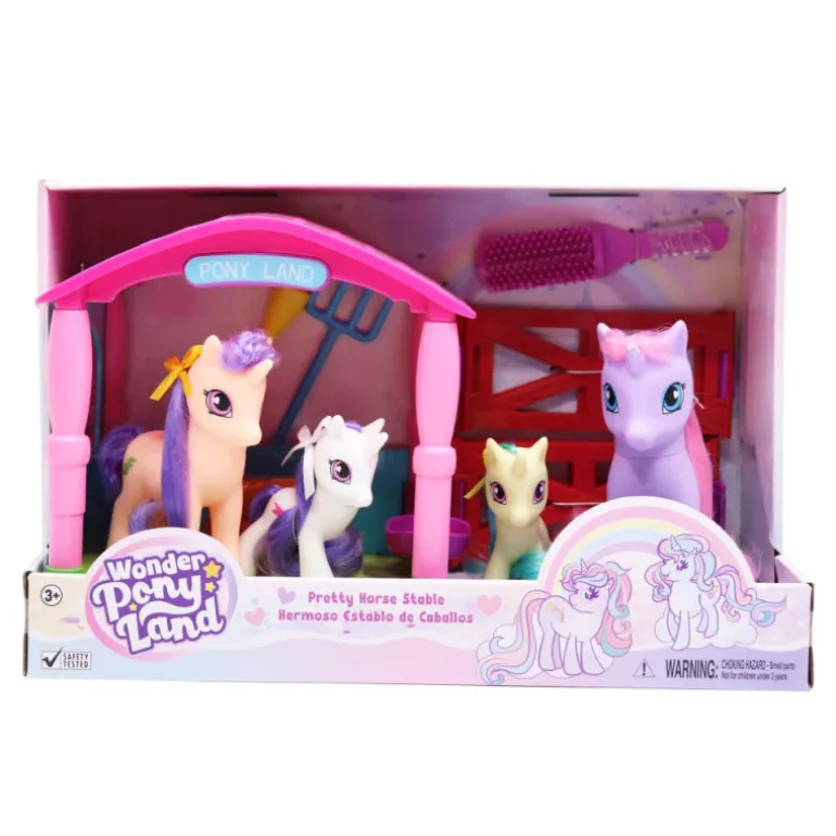 Set 4 Unicornios en Establo