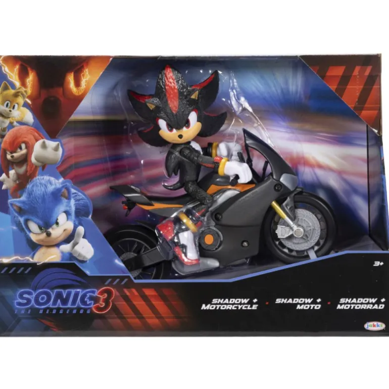 Sonic 3 La Película Pack Especial de Figura Shadow 13 cm + Motocicleta