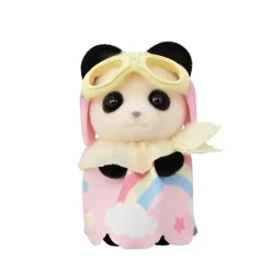 Sylvanian Families Crème Chocolate en Tren y Erin Panda en Avión