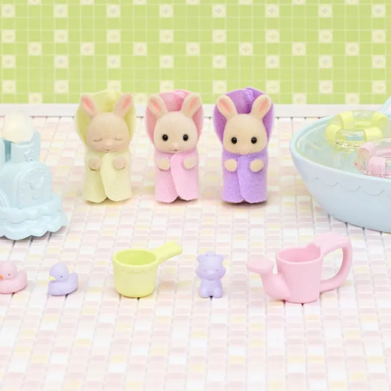 Sylvanian Families La Hora Del Baño De Los Trillizos