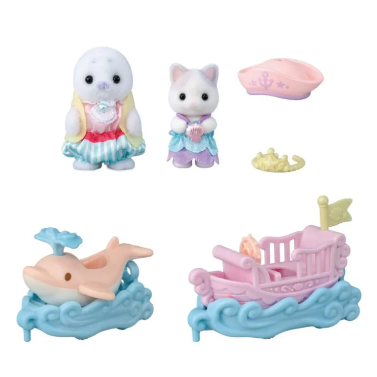 Sylvanian Families Puffy Foca y Cara Latte Surcan las Olas
