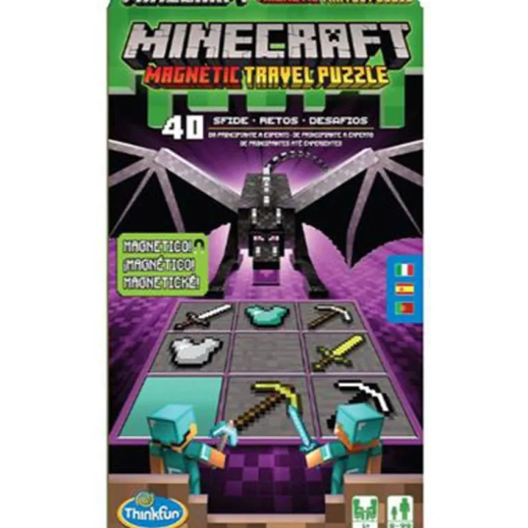 Think Fun Minecraft Puzzle Magnetic Travel Puzzle Juego de Lógica