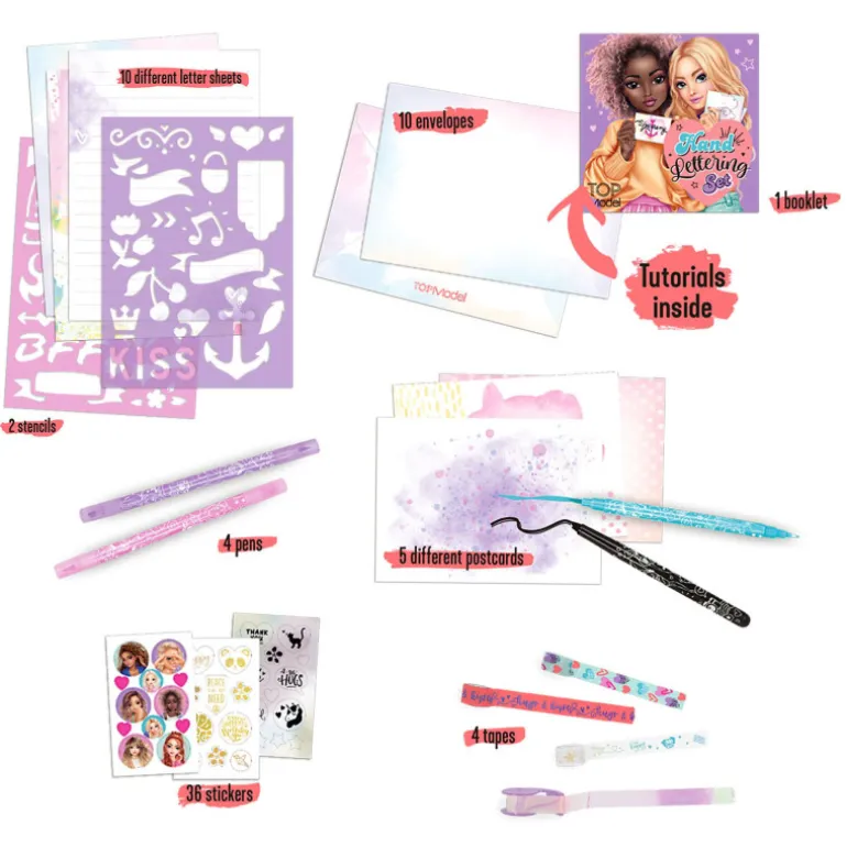 TOPModel Set de Cartas y Letetring