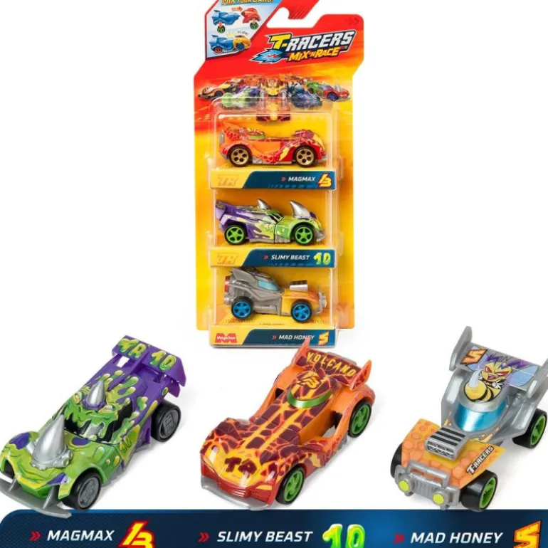 T-Racers Mix N Race Pack 3 Varios Modelos