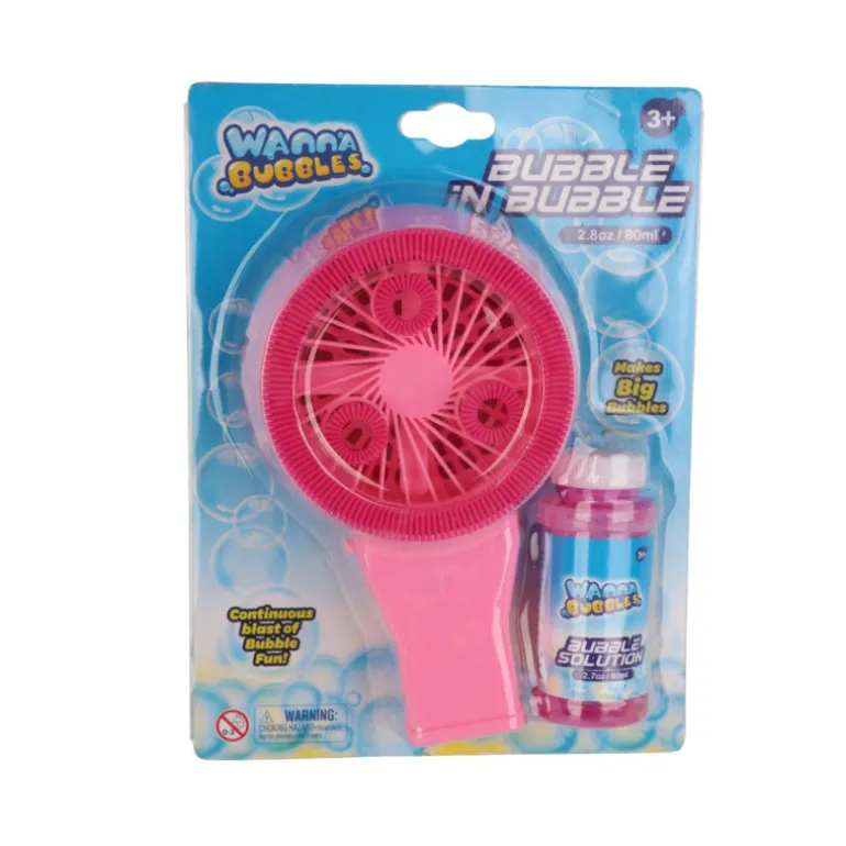 Ventilador de Pompas Triple con Líquido para Pompas 80 ml Varios Modelos
