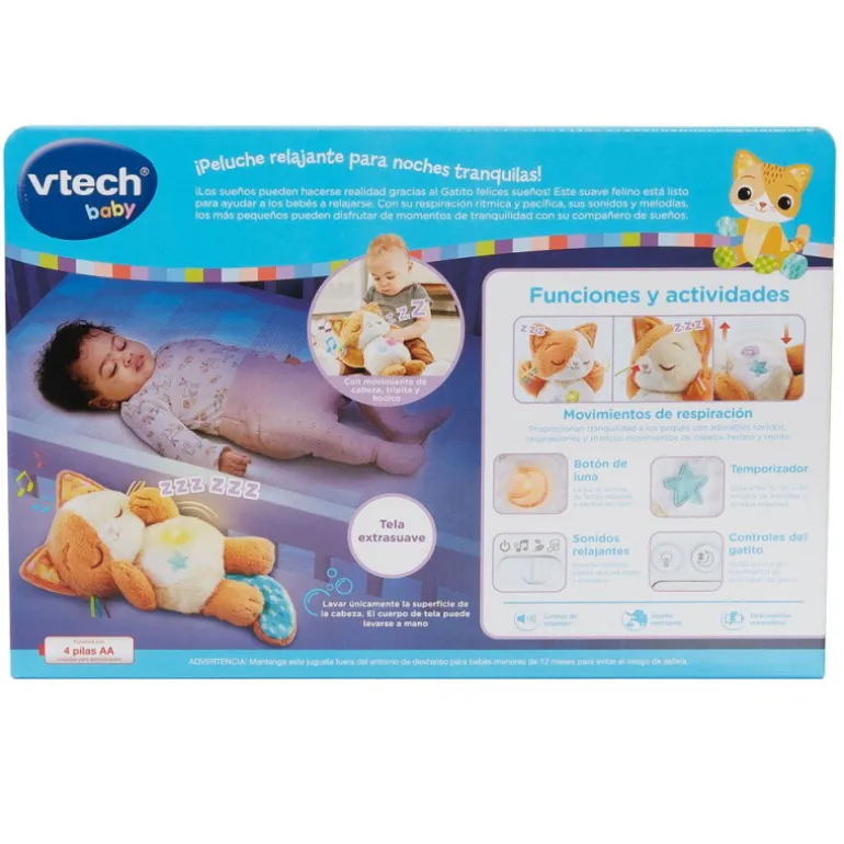 VTech Baby Peluche para Dormir Gatito Felices Sueños