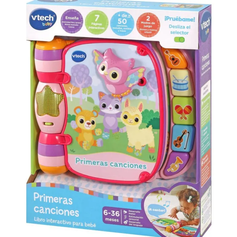 VTech Baby Primeras Canciones Rosa Libro Interactivo para Bebés