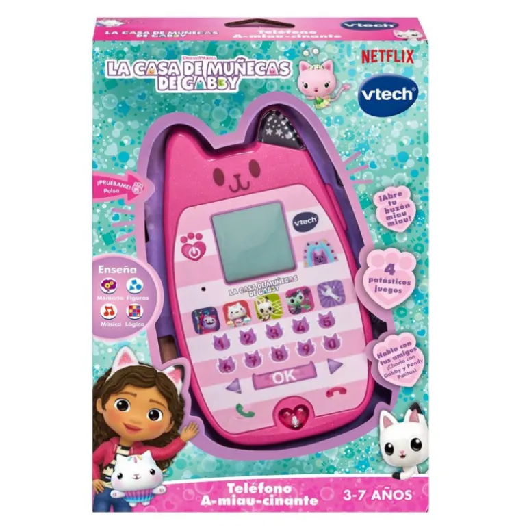VTech Baby Teléfono A-Miau-Cinante La casa de Muñecas de Gabby