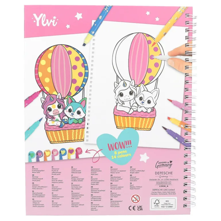 Ylvi Libro de Colorear con Rotuladores de Punta Doble